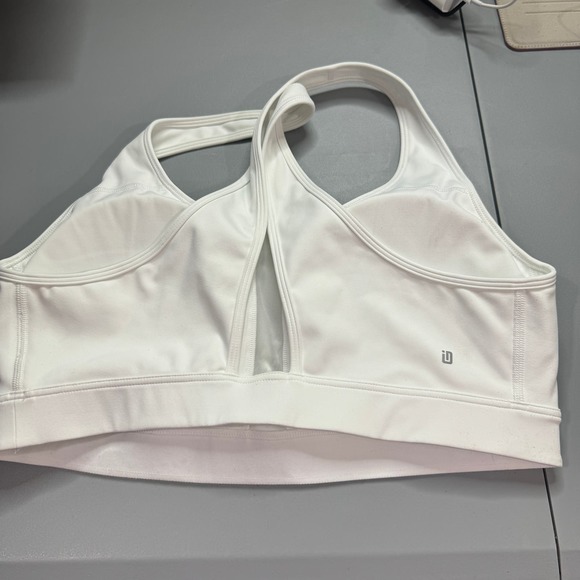 Ideology Womens Athletic Activewear Bra Size 2X White Removable Pads Wide Straps - Picture 5 of 11